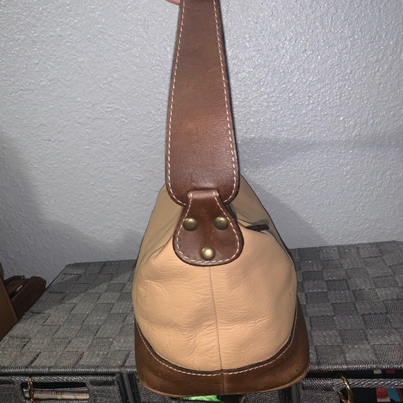 Vintage Latico Two-Tone Leather Shoulder Bag - Picture 3 of 10